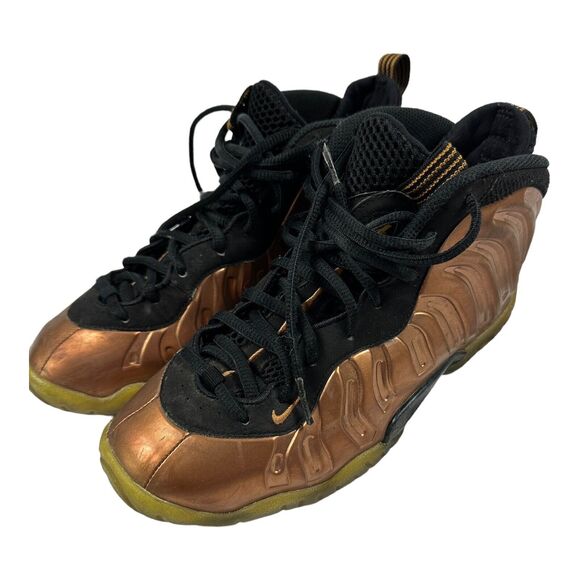 Nike Air Foamposite Little Posite One Copper Sneakers 644791-004 Size 5Y *Worn* - Picture 2 of 8